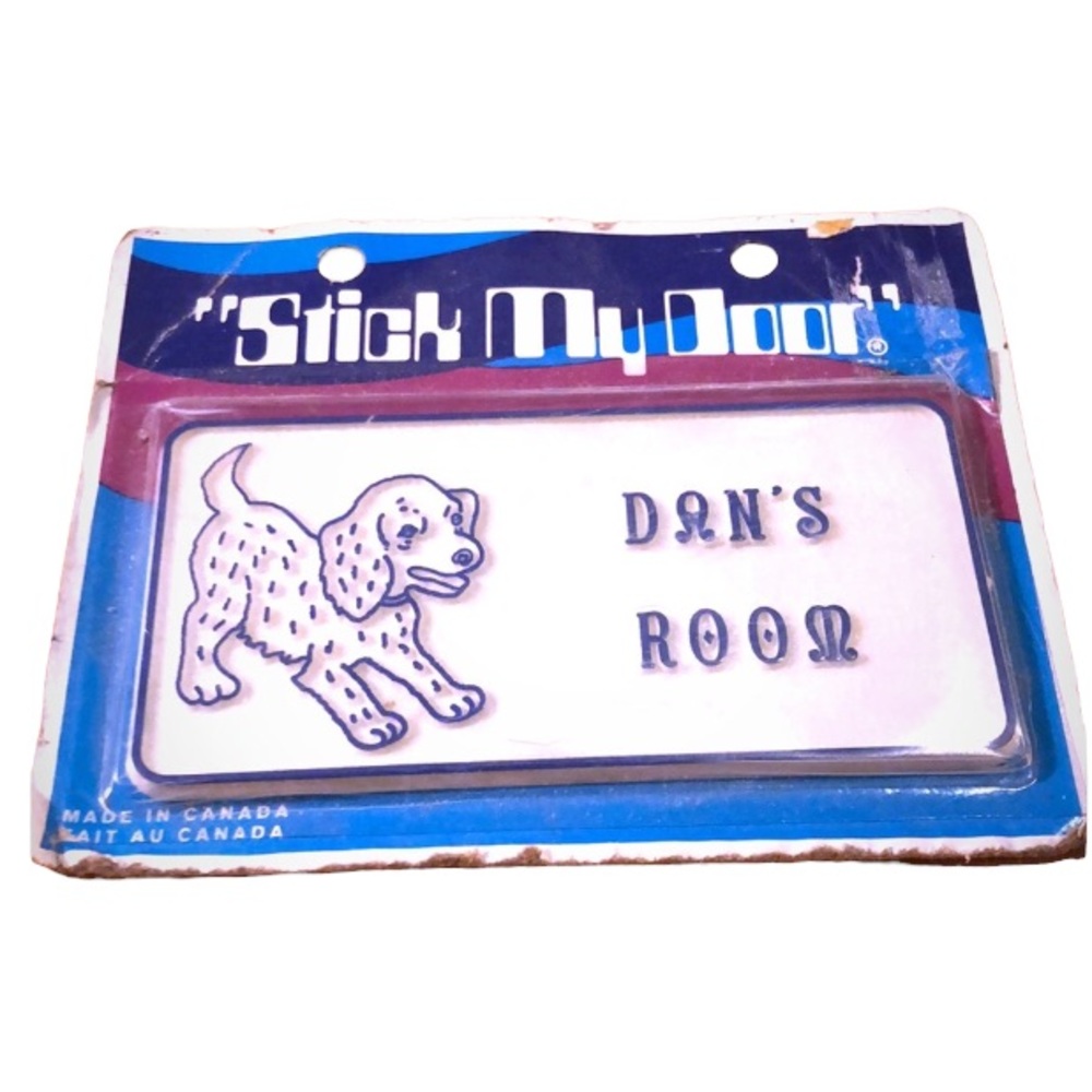 🐶 Vintage “Dan’s Room” Bedroom Sign